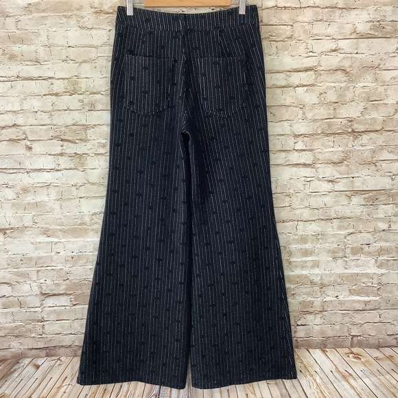 Anthropologie Cartonnier Jacquard Dot Wide Leg Pants 27 4 - Picture 6 of 8